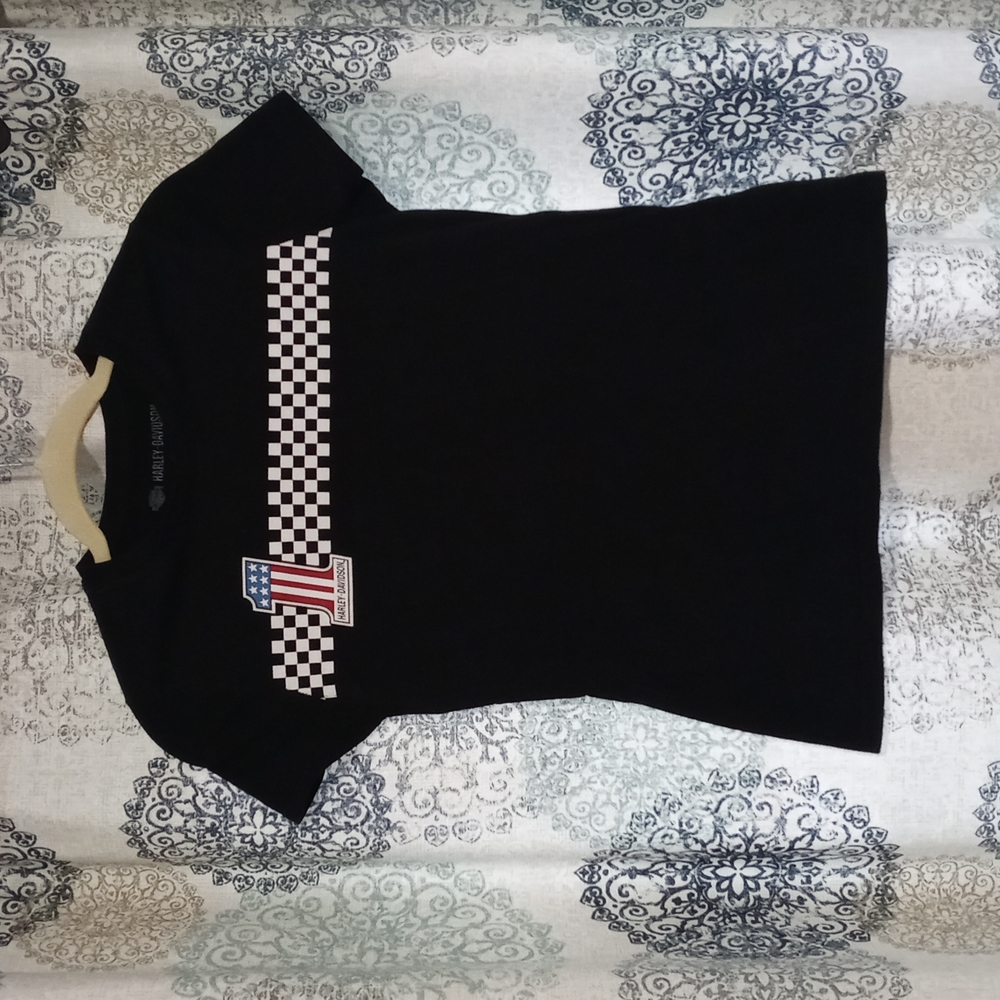 HARLEY-DAVIDSON Black t shirt. Size Small
